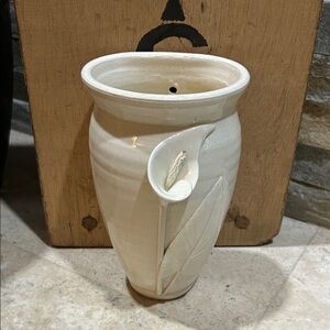 vintage handmade Lily pottery vase